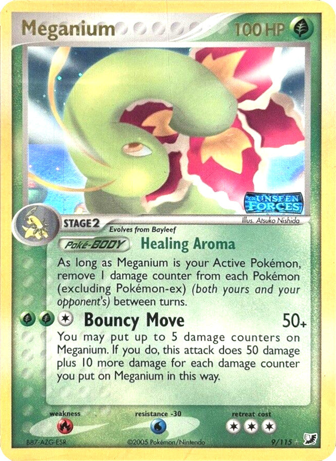 Meganium (9/115) (Stamped) [EX: Unseen Forces] | Good Games Adelaide SA
