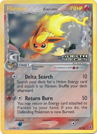 Flareon (5/113) (Delta Species) (Stamped) [EX: Delta Species] | Good Games Adelaide SA