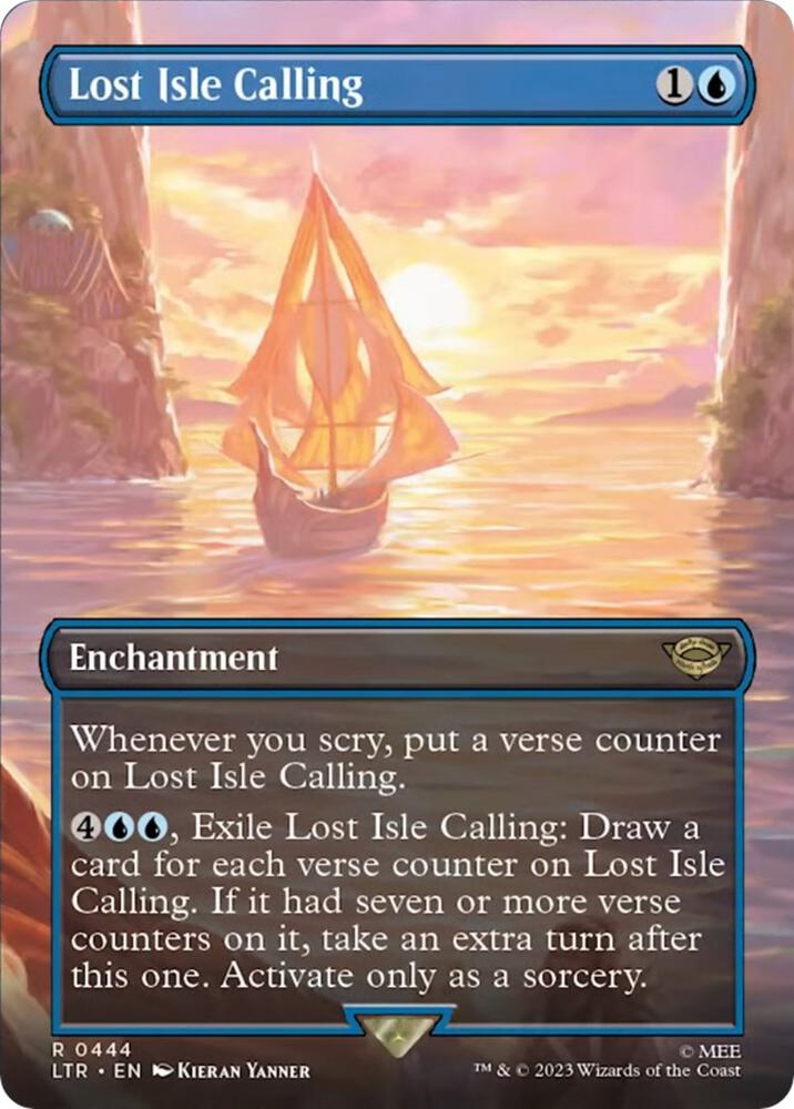 Lost Isle Calling 444 (Universes Beyond: The Lord of the Rings: Tales of Middle-earth)  - Borderless Foil | Good Games Adelaide SA