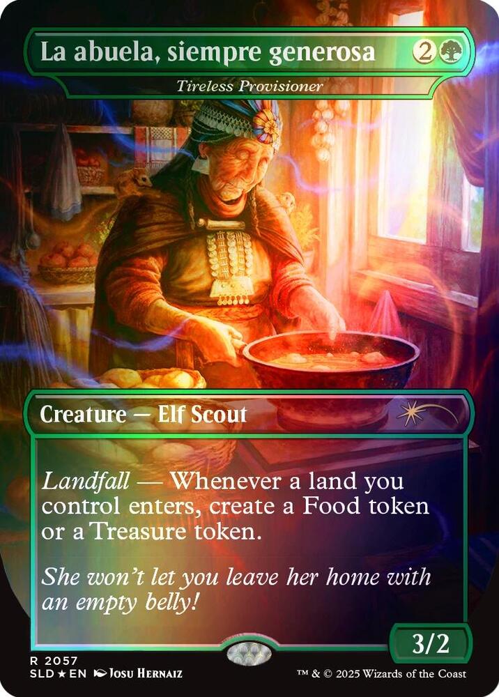 La abuela siempre generosa Tireless Provisioner Rainbow Foil 2057 (Secret Lair Drop Series)  - Foil | Good Games Adelaide SA