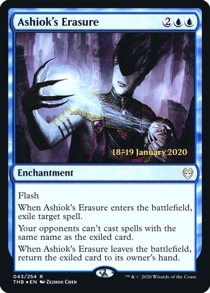 Ashiok's Erasure [Theros Beyond Death Prerelease Promos] | Good Games Adelaide SA