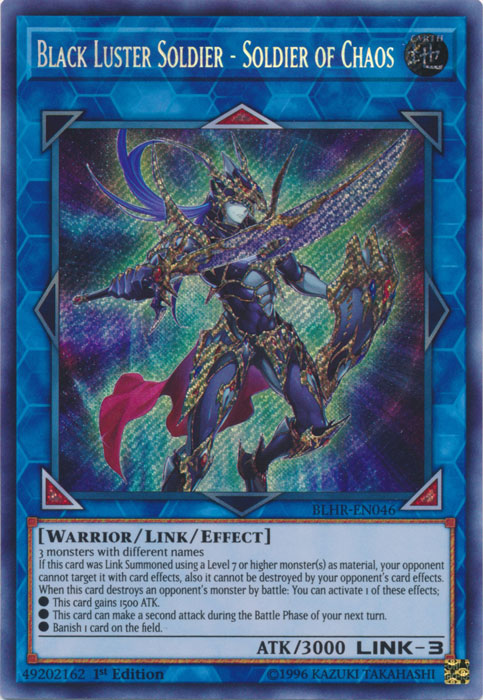 Black Luster Soldier - Soldier of Chaos [BLHR-EN046] Secret Rare | Good Games Adelaide SA