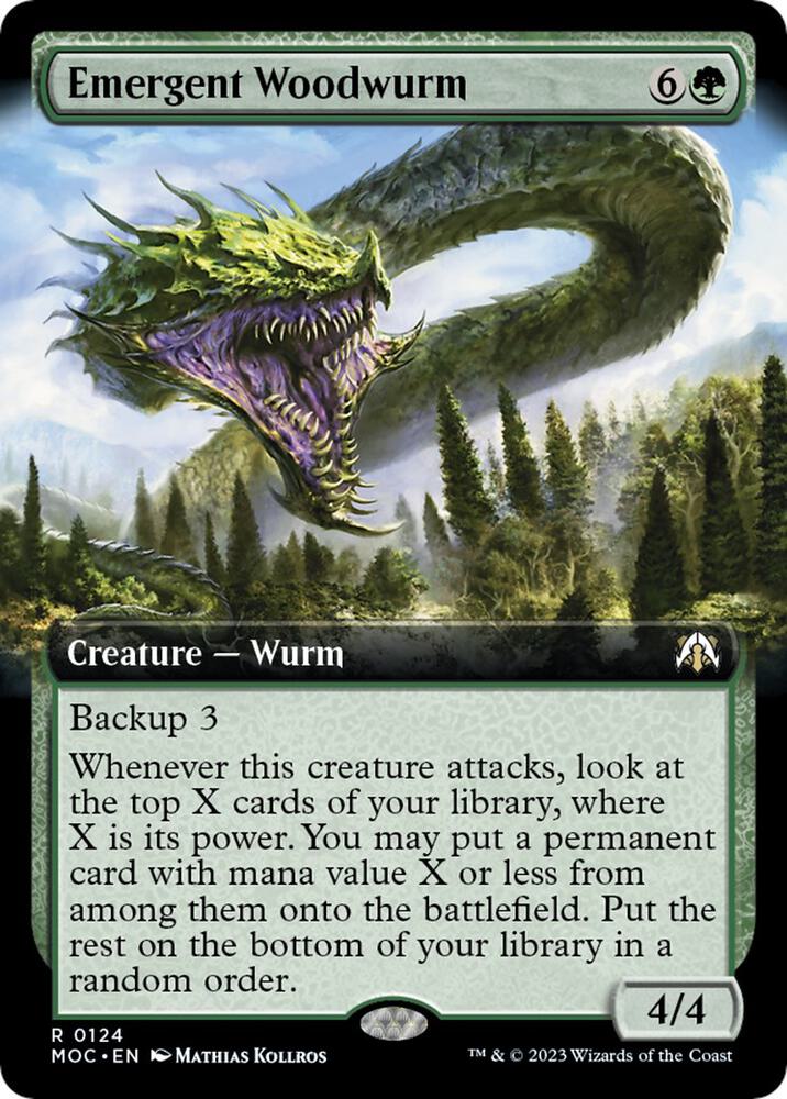 Emergent Woodwurm 124 (Commander: March of the Machine)  - Extended Art | Good Games Adelaide SA