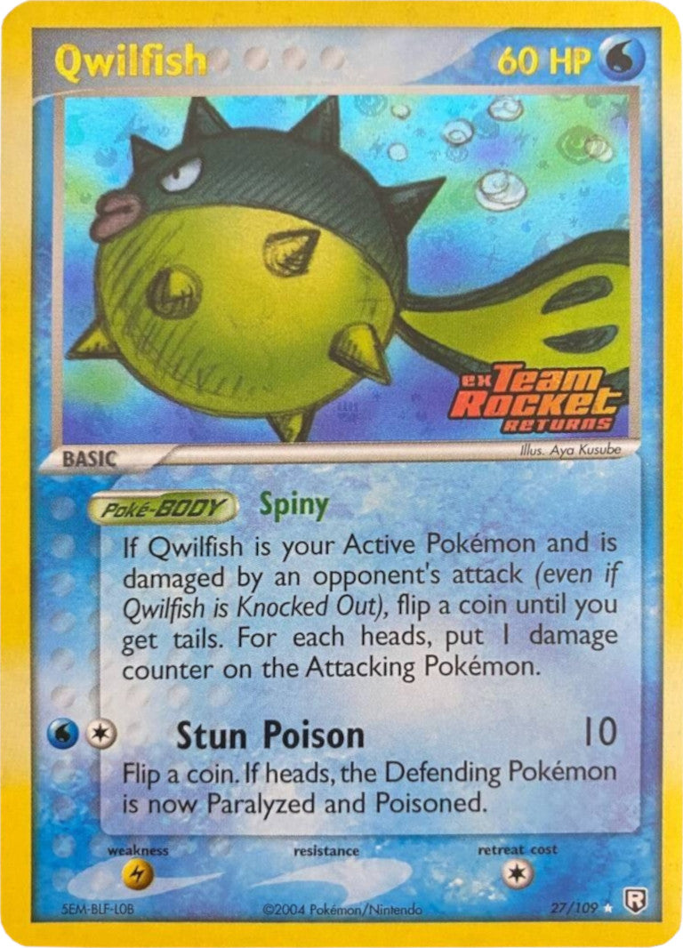 Qwilfish (27/109) (Stamped) [EX: Team Rocket Returns] | Good Games Adelaide SA