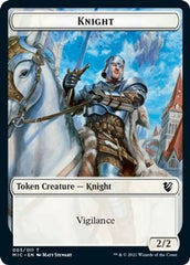 Wolf // Knight Double-sided Token [Innistrad: Midnight Hunt Commander] | Good Games Adelaide SA