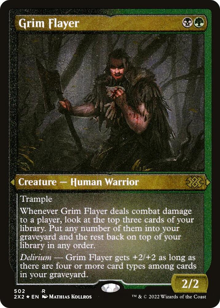 Grim Flayer Foil Etched 502 (Double Masters 2022)  - Foil | Good Games Adelaide SA