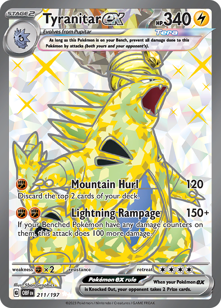 Tyranitar ex (211/197) [Scarlet & Violet: Obsidian Flames] | Good Games Adelaide SA
