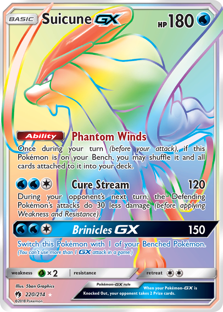 Suicune GX (220/214) [Sun & Moon: Lost Thunder] | Good Games Adelaide SA