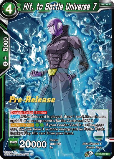 Hit, to Battle Universe 7 (BT16-062) [Realm of the Gods Prerelease Promos] | Good Games Adelaide SA