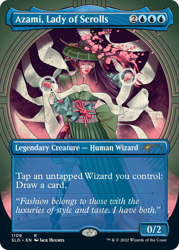 Azami Lady of Scrolls Borderless 1106 (Secret Lair Drop Series)  | Good Games Adelaide SA