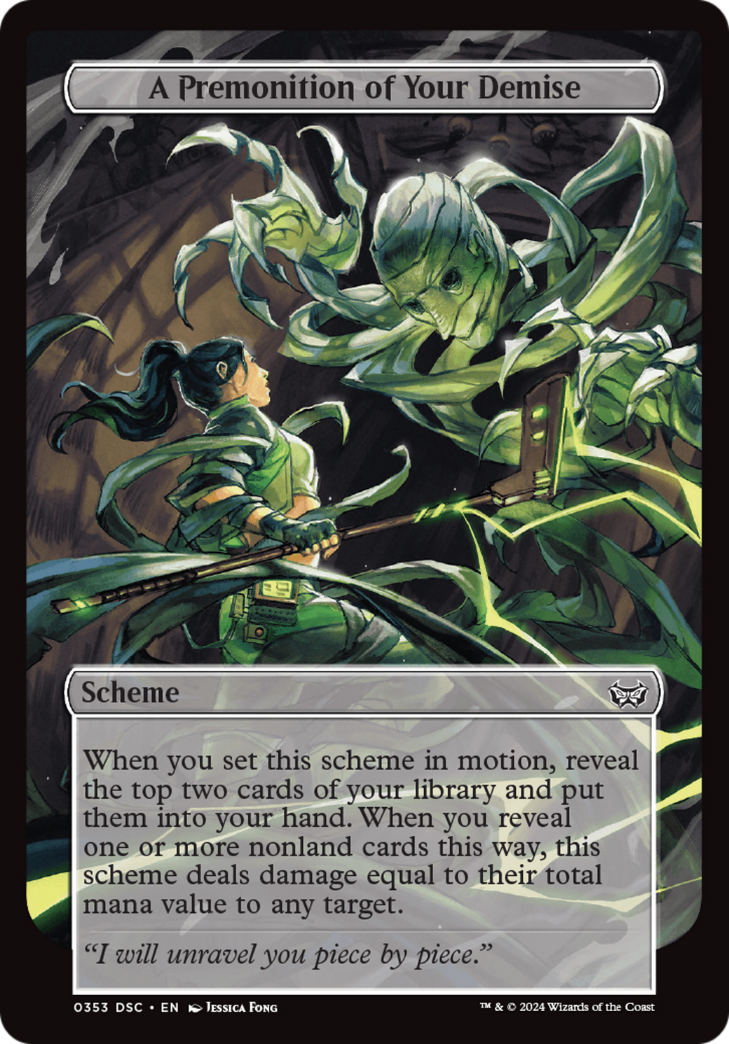 A Premonition of Your Demise (Full Art) [Duskmourn: House of Horror Commander] | Good Games Adelaide SA