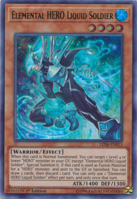 Elemental Hero Liquid Soldier [LED6-EN013] Ultra Rare | Good Games Adelaide SA