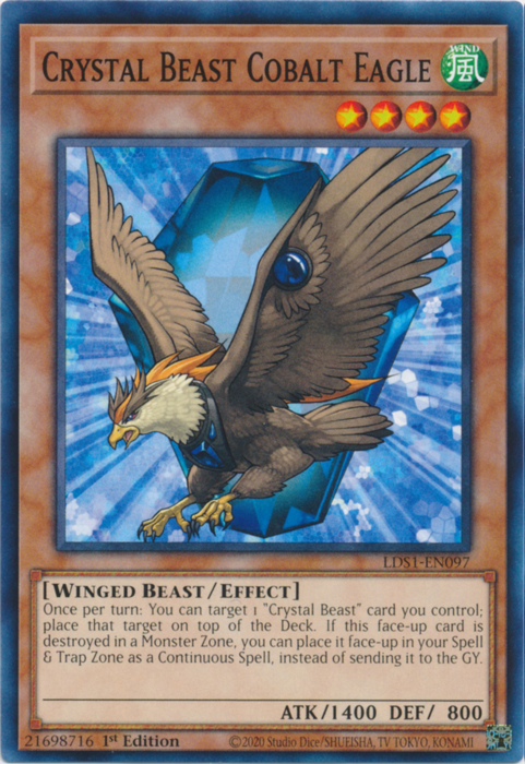 Crystal Beast Cobalt Eagle [LDS1-EN097] Common | Good Games Adelaide SA