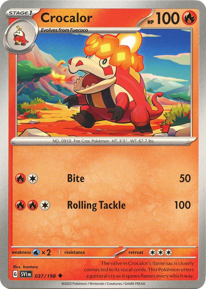 Crocalor 037/198 (SV01: Scarlet & Violet Base Set)  | Good Games Adelaide SA