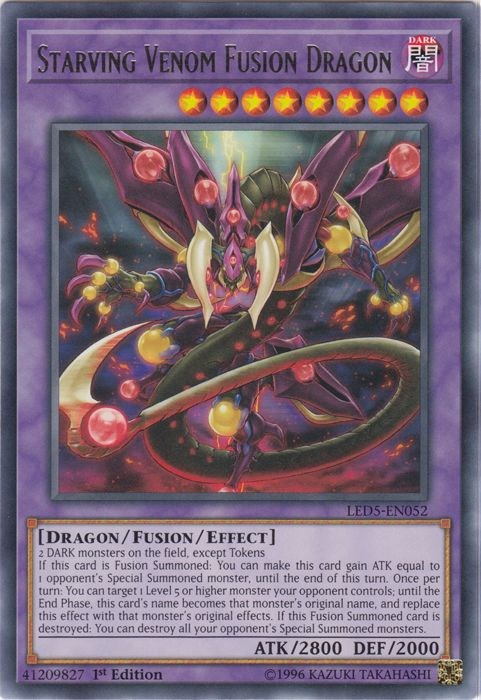 Starving Venom Fusion Dragon [LED5-EN052] Rare | Good Games Adelaide SA