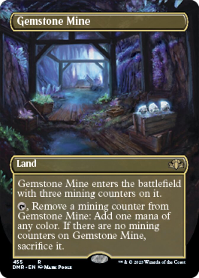 Gemstone Mine (Borderless Alternate Art) [Dominaria Remastered] | Good Games Adelaide SA