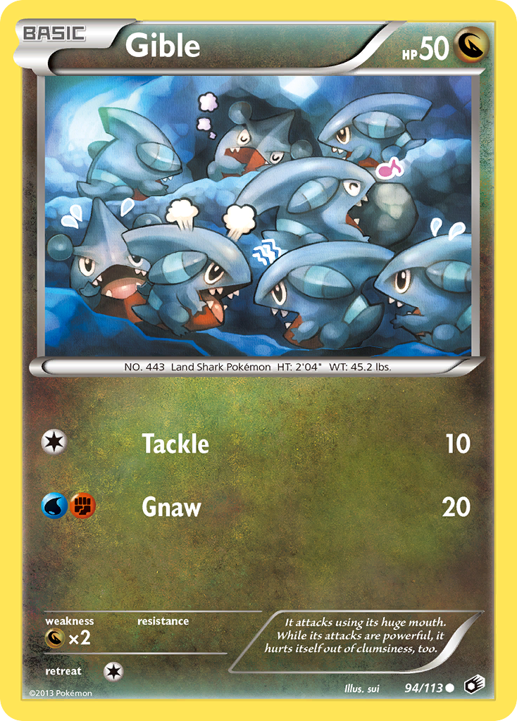 Gible (94/113) [Black & White: Legendary Treasures] | Good Games Adelaide SA
