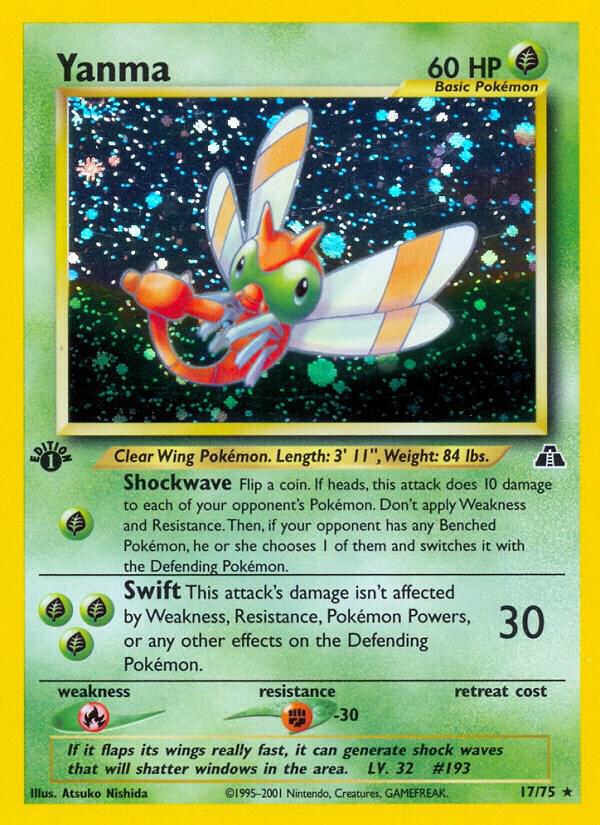 Yanma  17/75 (Neo Discovery)  - 1st Edition Holofoil | Good Games Adelaide SA