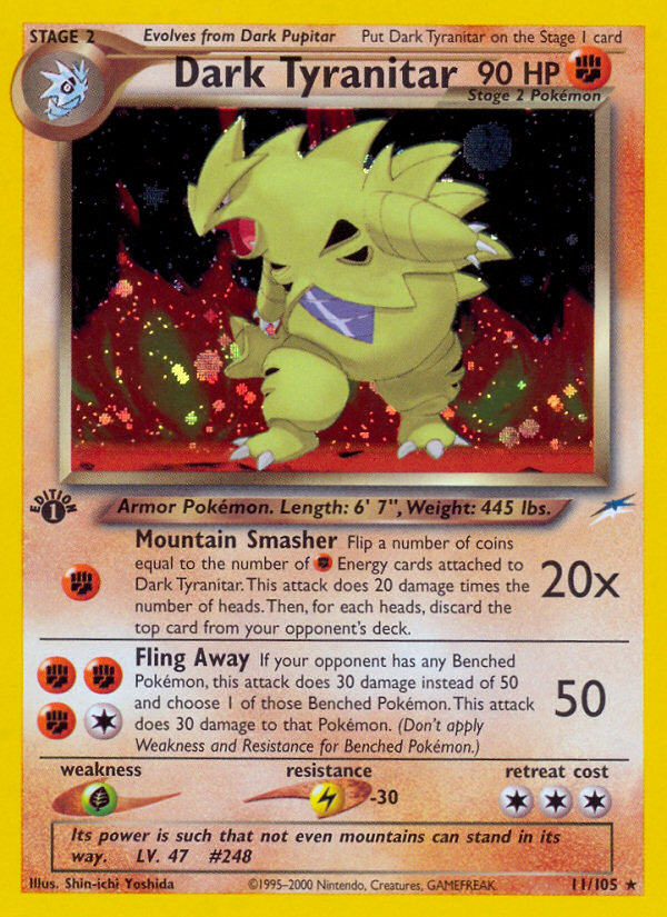Dark Tyranitar (11/105) [Neo Destiny 1st Edition] | Good Games Adelaide SA