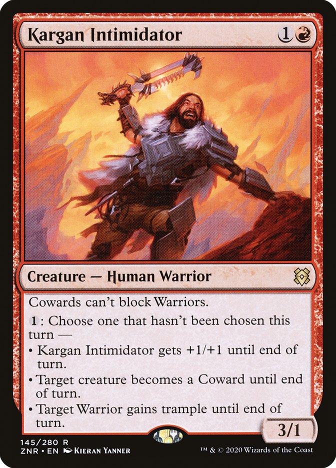 Kargan Intimidator 145 (Zendikar Rising)  | Good Games Adelaide SA