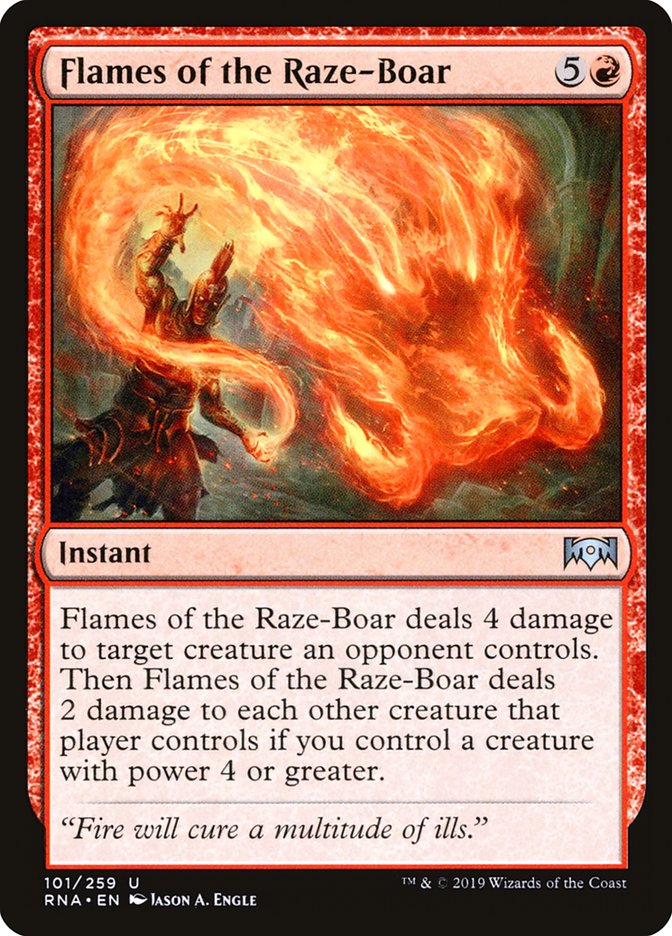 Flames of the Raze-Boar [Ravnica Allegiance] | Good Games Adelaide SA