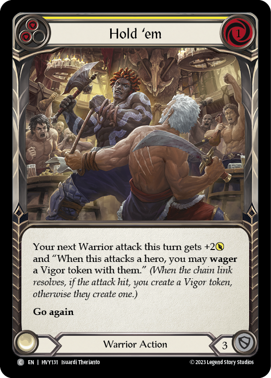 Hold 'em (Yellow) [HVY131] (Heavy Hitters)  Rainbow Foil | Good Games Adelaide SA