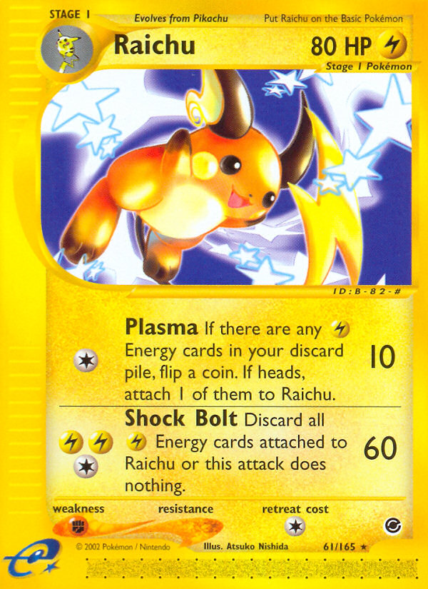 Raichu (61/165) [Expedition: Base Set] | Good Games Adelaide SA