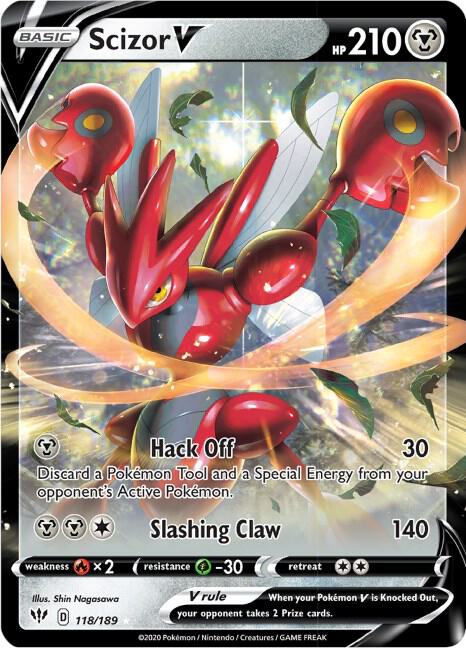 Scizor V 118/189 (SWSH03: Darkness Ablaze)  - Holofoil | Good Games Adelaide SA