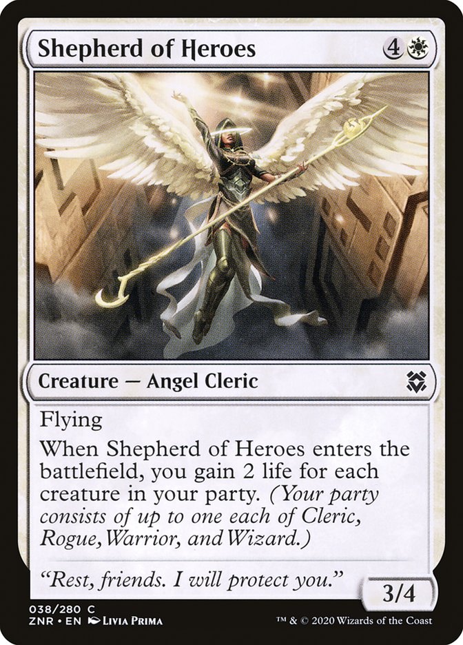 Shepherd of Heroes 38/280 (Zendikar Rising)  - Foil | Good Games Adelaide SA