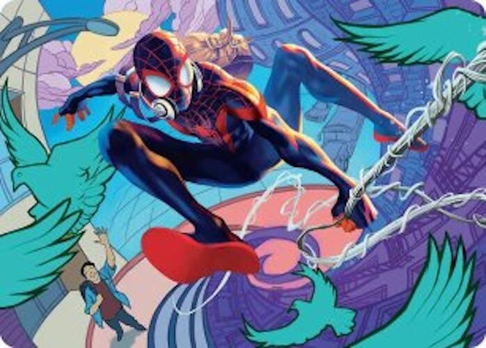 Spider Man Brooklyn Visionary Art Card 20 (Art Series: Marvel's Spider-Man)  | Good Games Adelaide SA