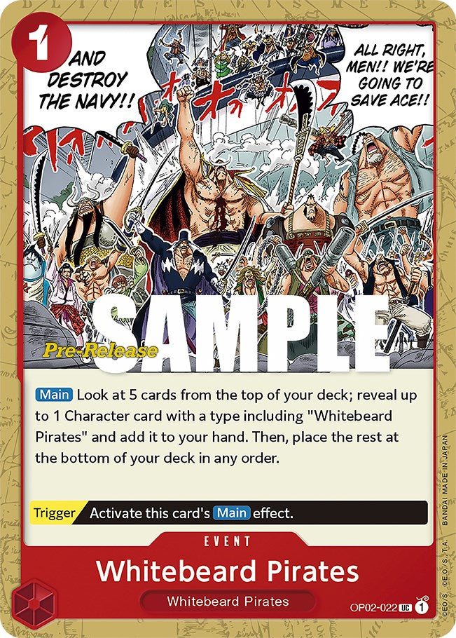 Whitebeard Pirates [Paramount War Pre-Release Cards] | Good Games Adelaide SA