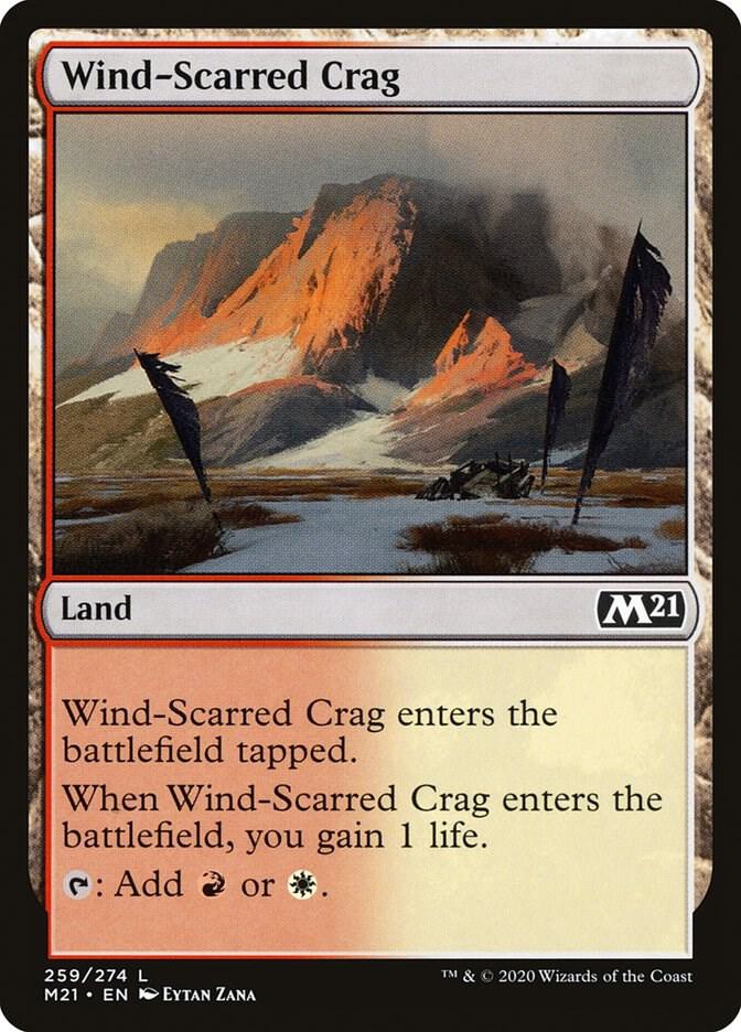 Wind-Scarred Crag 259 (Core Set 2021)  - Foil | Good Games Adelaide SA