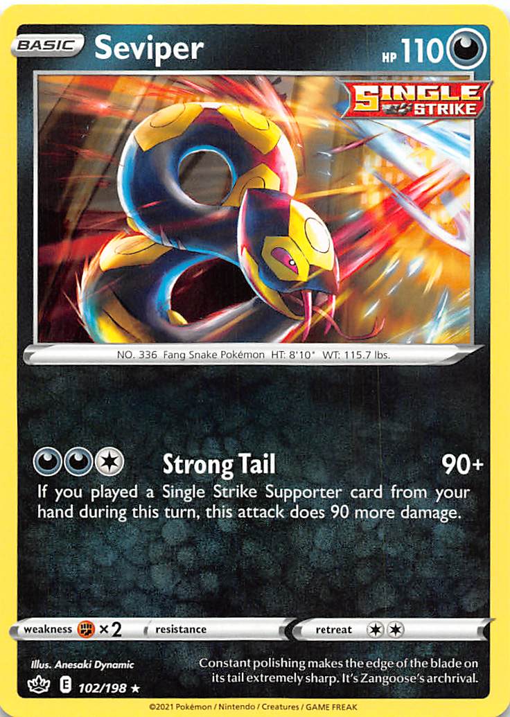 Seviper (102/198) [Sword & Shield: Chilling Reign] | Good Games Adelaide SA