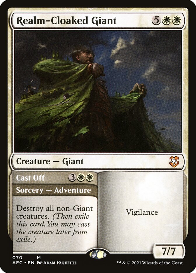 Realm-Cloaked Giant // Cast Off 70 (Commander: Adventures in the Forgotten Realms)  | Good Games Adelaide SA