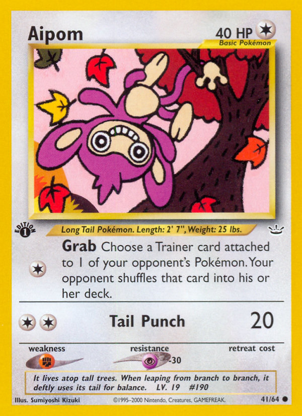 Aipom (41/64) [Neo Revelation 1st Edition] | Good Games Adelaide SA