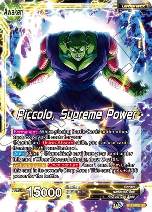 Piccolo // Piccolo, Supreme Power (BT17-082) [Ultimate Squad] | Good Games Adelaide SA