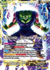 Piccolo // Piccolo, Supreme Power (BT17-082) [Ultimate Squad] | Good Games Adelaide SA