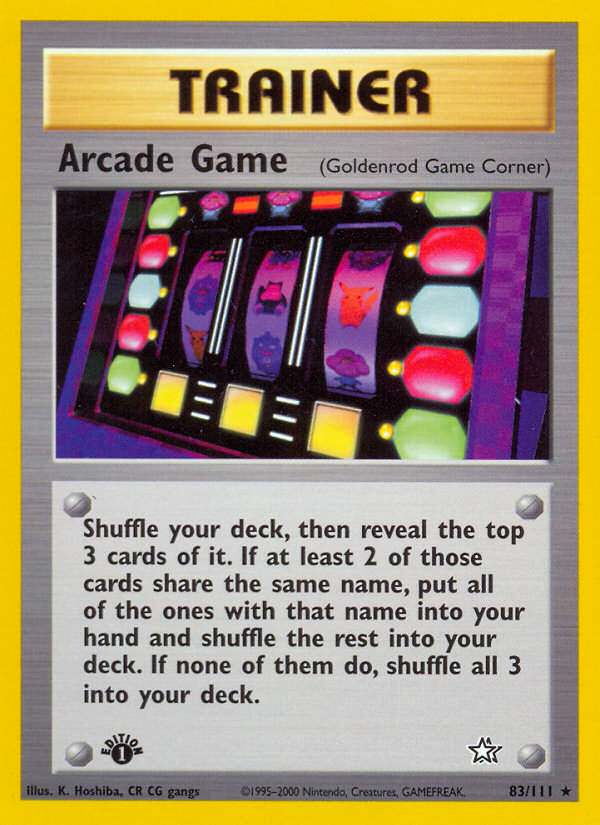 Arcade Game (83/111) [Neo Genesis 1st Edition] | Good Games Adelaide SA