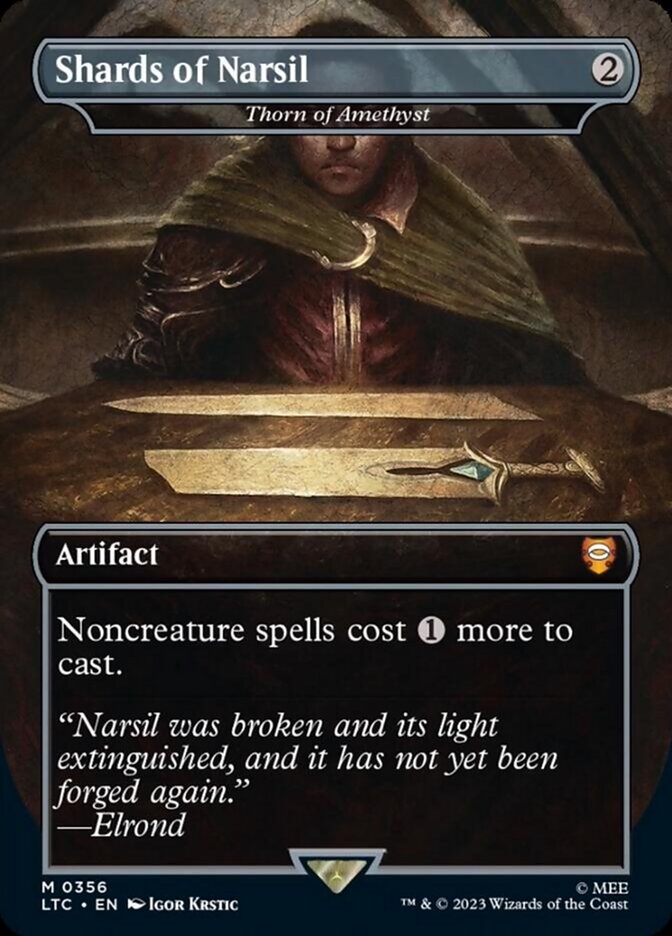 Shards of Narsil - Thorn of Amethyst (Borderless) [The Lord of the Rings: Tales of Middle-Earth Commander] | Good Games Adelaide SA