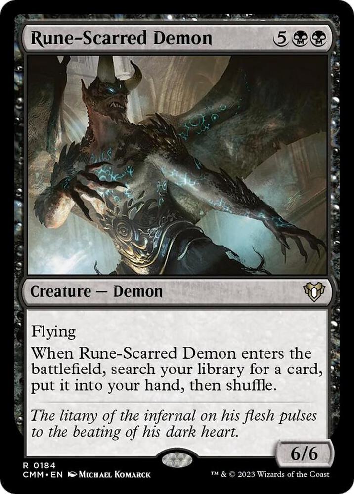 Rune-Scarred Demon 184 (Commander Masters)  | Good Games Adelaide SA