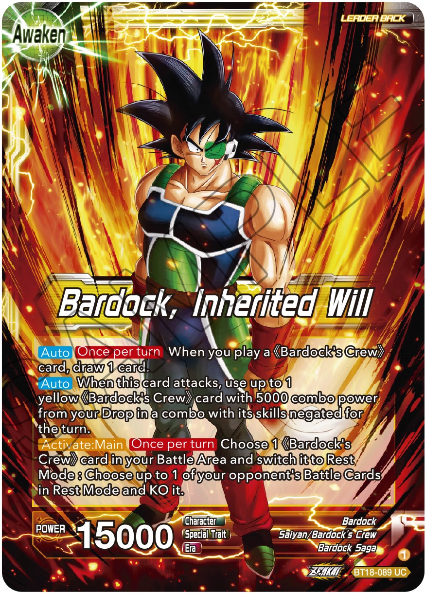 Bardock's Crew // Bardock, Inherited Will (BT18-089) [Dawn of the Z-Legends] | Good Games Adelaide SA