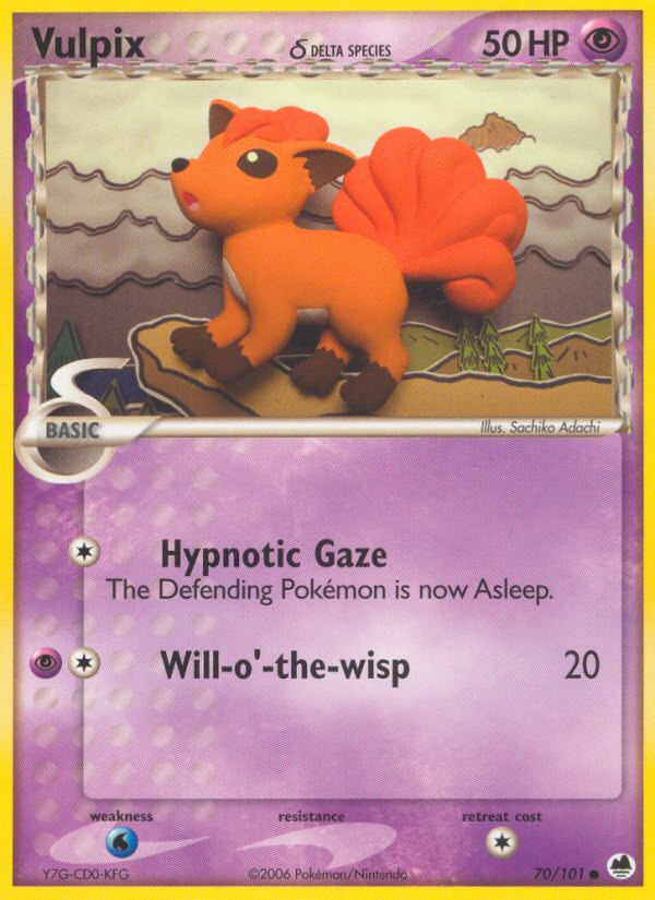Vulpix (70/101) (Delta Species) [EX: Dragon Frontiers] | Good Games Adelaide SA