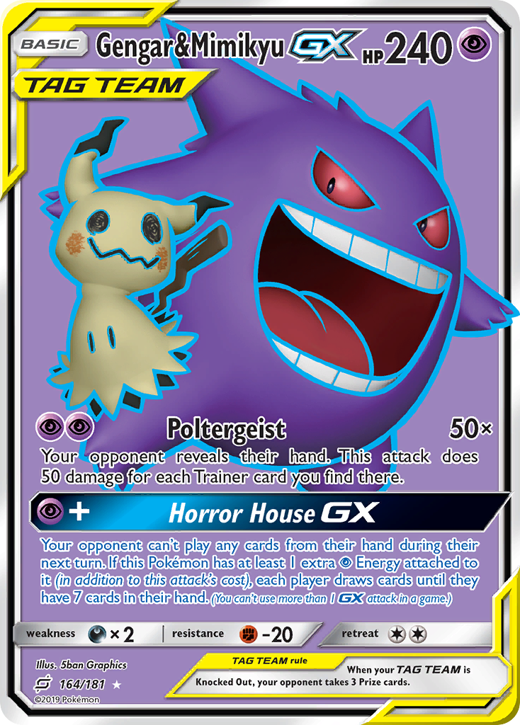 Gengar & Mimikyu GX (164/181) [Sun & Moon: Team Up] | Good Games Adelaide SA