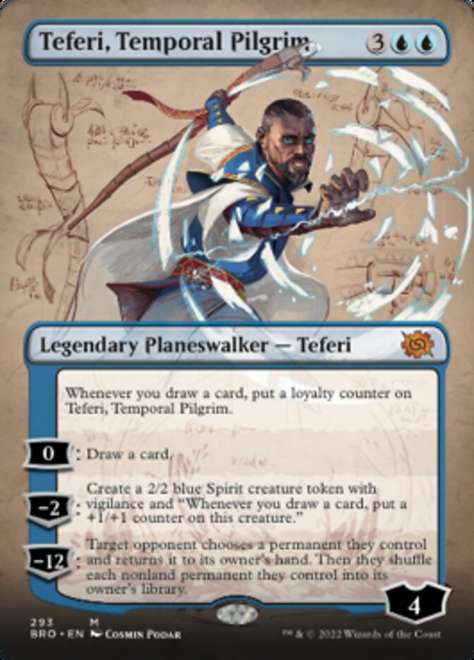 Teferi, Temporal Pilgrim (Borderless Alternate Art) [The Brothers' War] | Good Games Adelaide SA