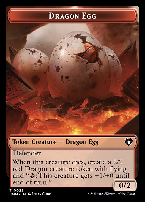 Treasure // Dragon Egg Double-Sided Token [Commander Masters Tokens] | Good Games Adelaide SA