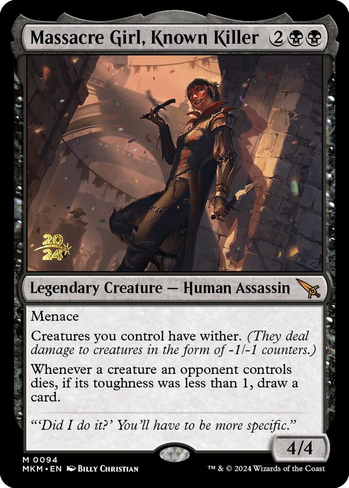 Massacre Girl Known Killer 94 (Prerelease Cards)  - Foil | Good Games Adelaide SA