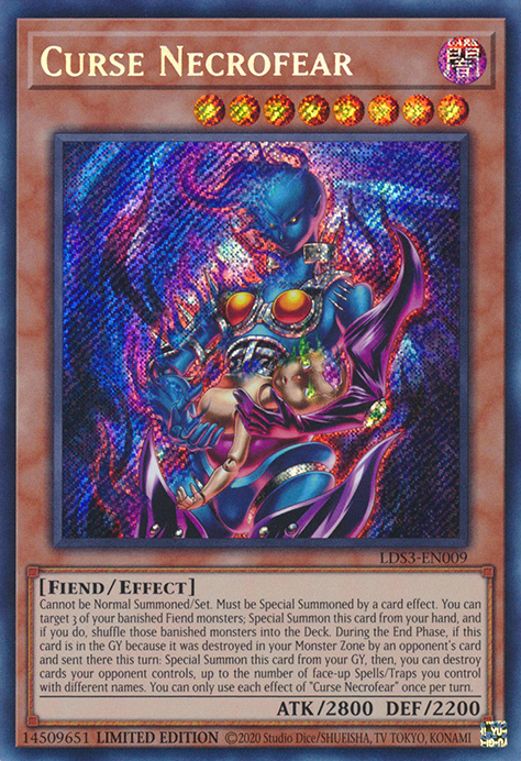 Curse Necrofear [LDS3-EN009] Secret Rare | Good Games Adelaide SA