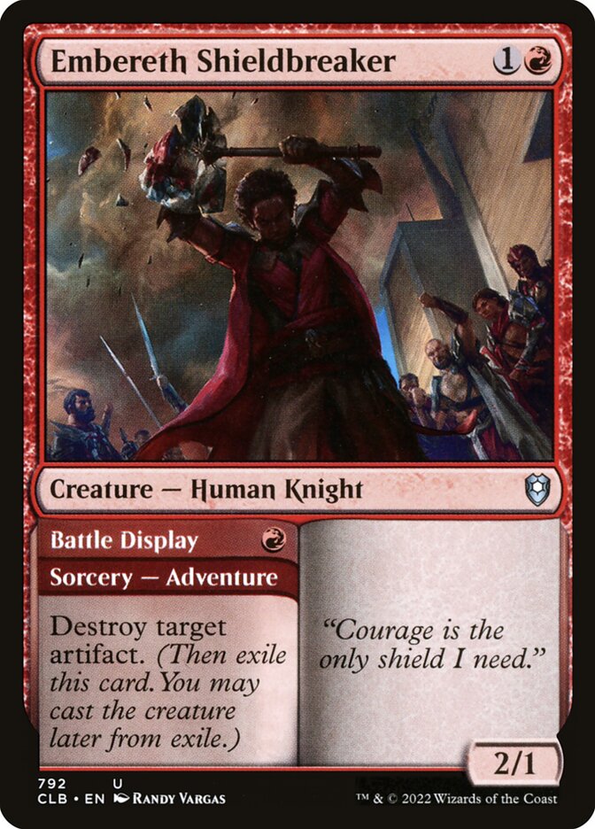 Embereth Shieldbreaker // Battle Display 792 (Commander Legends: Battle for Baldur's Gate)  | Good Games Adelaide SA