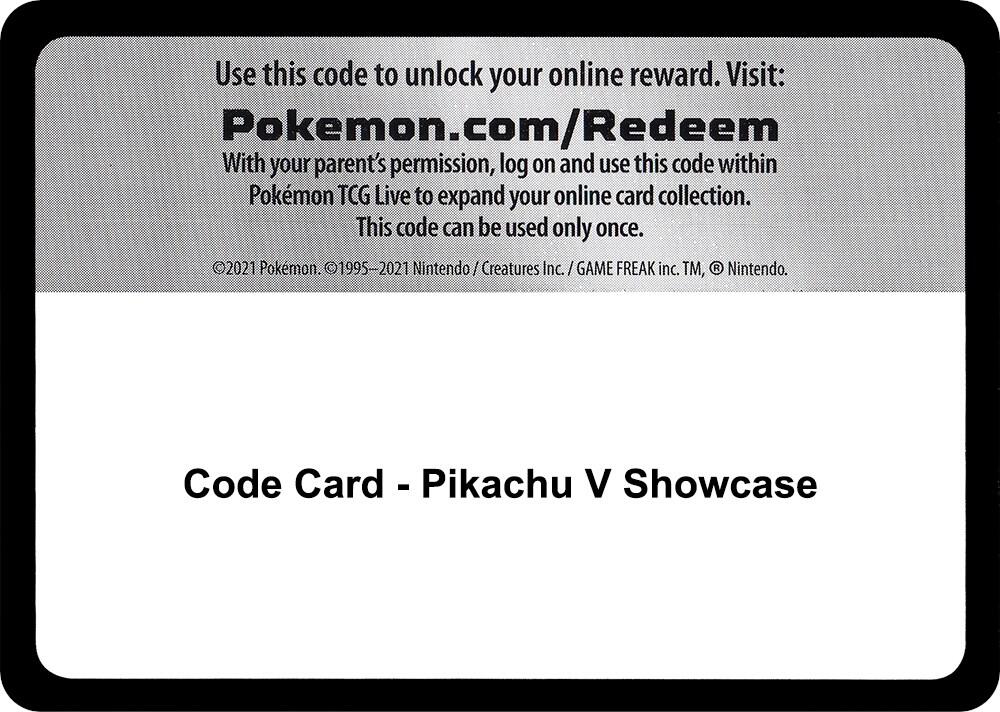 Code Card Pikachu V Showcase  (Miscellaneous Cards & Products)  | Good Games Adelaide SA