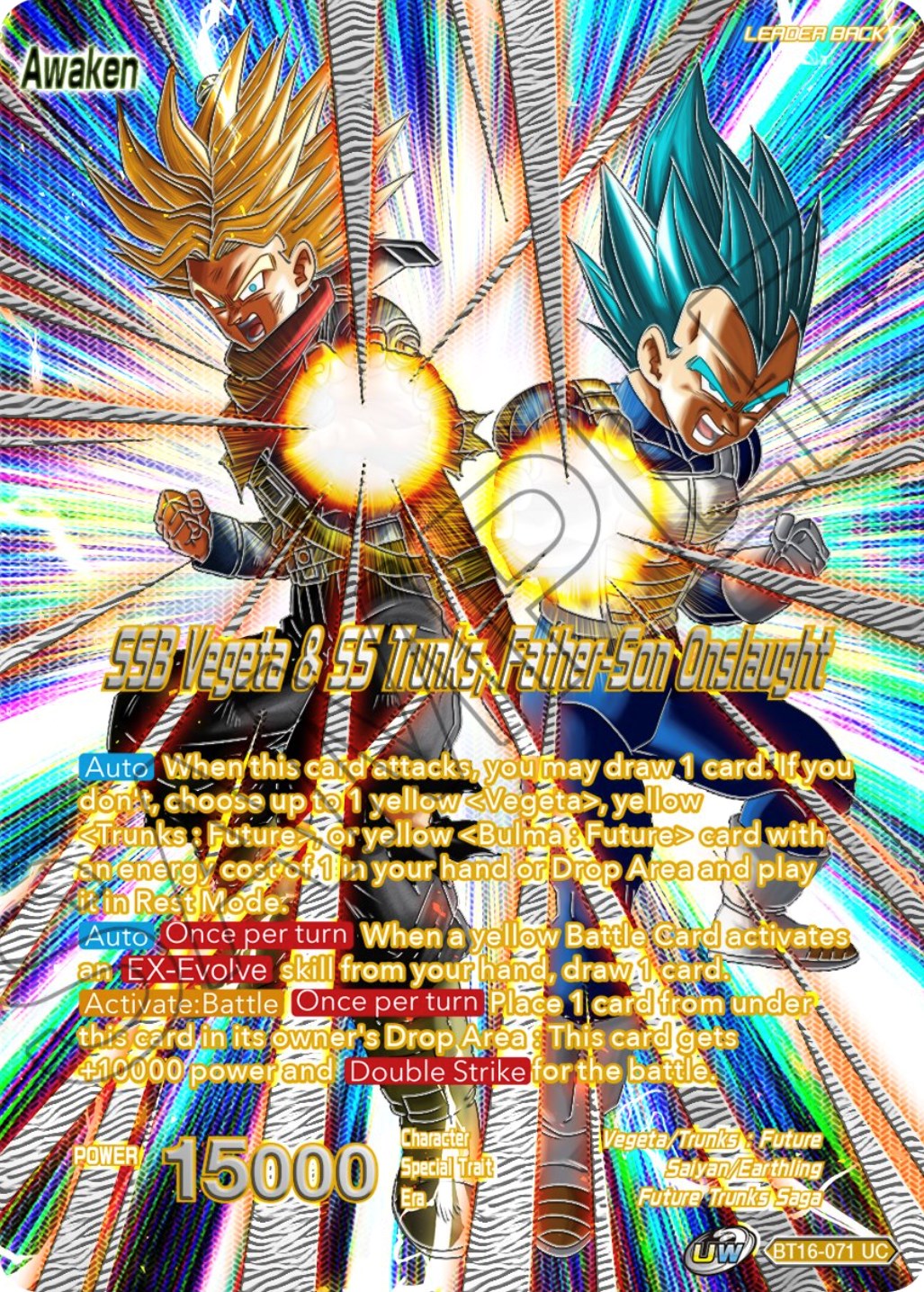 Trunks // SSB Vegeta & SS Trunks, Father-Son Onslaught (BT16-071) [Collector's Selection Vol. 3] | Good Games Adelaide SA